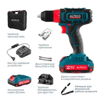 Аккумуляторная дрель-шуруповерт ALTECO CD 21-35