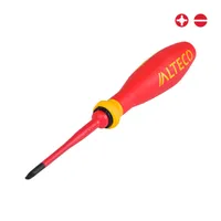 Отвертка крест-шлиц диэлектрическая VDE Slim PZ/SL 1x80 мм ALTECO 0908-VDE-PZSL1-X