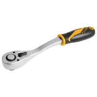 Трещотка реверсивная изогнутая TOLSEN CrMo 1/2" 255мм 16120