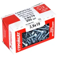 Саморезы для монтажных окон с буром Стройбат 3.9x19мм 200шт. 275420