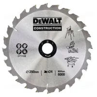 Диск пильный по дереву DeWALT "CONSTRUCTION" Т24 250х30мм DT1158