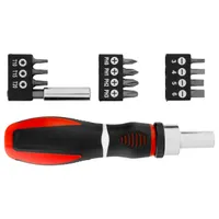 Реверсивная отвертка с набором бит MATRIX MASTER CrV 11шт. 11546