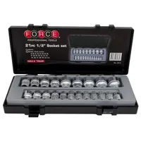 Набор торцевых головок FORCE 1/2" 8-32мм 21шт. 4212