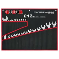 Набор рожково-накидных ключей FORCE 6-36мм 21шт. 5213C