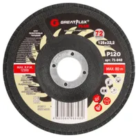 Круг лепестковый торцевой GreatFlex Plus 125х22.2мм P120 71-848