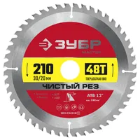 Диск пильный по дереву ЗУБР 210х30мм Т48 36914-210-30-48_z01
