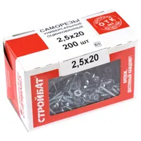 Саморезы универсальные Стройбат белый цинк 2.5x20мм 200шт. 075171