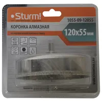 Коронка алмазная по керамике и стеклу Sturm! 120x55мм 1055-09-12055