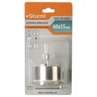 Коронка алмазная по керамике и стеклу Sturm! 60x55мм 1055-09-6055
