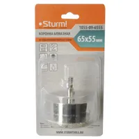 Коронка алмазная по керамике и стеклу Sturm! 65x55мм 1055-09-6555