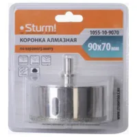 Коронка алмазная по керамограниту Sturm! 90х70мм 1055-10-9070