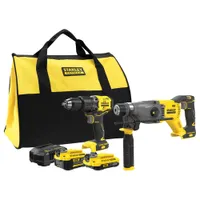 Набор Stanley FatMax аккумуляторная ударная дрель SFMCD715 + бесщеточный перфоратор SFMCH900 SFMCK216MDS-QW