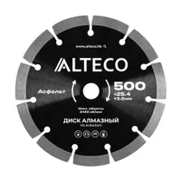Диск алмазный по асфальту ALTECO 500x25.4x3.6мм