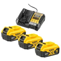 Набор аккумуляторов DeWalt DCB184 3шт. + зарядное устройство DCB1104P3-QW