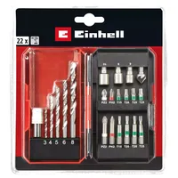 Набор бит/сверл Einhell Bit-Bohrerbox 22шт. S-Box 49108806