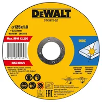 Диск отрезной по металлу DeWALT 125х22.2х1мм 10шт. DT43972-QZ