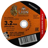 Диск отрезной по металлу M-LION Т41 300х3.2х32мм MCD30032P