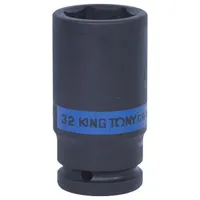Головка торцевая ударная глубокая шестигранная KING TONY 3/4" 32мм 643532M