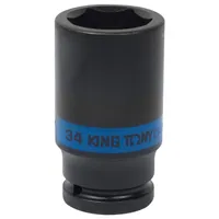 Головка торцевая ударная глубокая шестигранная KING TONY 3/4" 34мм 643534M