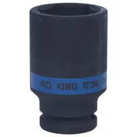 Головка торцевая ударная глубокая шестигранная KING TONY 3/4" 40мм 643540M