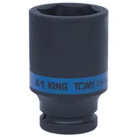 Головка торцевая ударная глубокая шестигранная KING TONY 3/4" 41мм 643541M