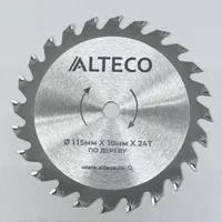Пильный диск по дереву ALTECO 115х10мм 24Т