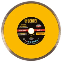 Диск алмазный отрезной DENZEL мокрый рез 230х22.2мм 73055