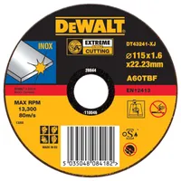 Диск отрезной DeWALT "INOX EXTREME" 115x2мм DT43241