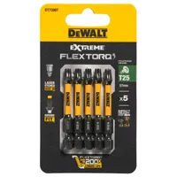 Биты ударные DEWALT "EXTREME" IMPACT TORSION T25 57мм 5шт. DT7396T-QZ