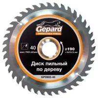 Диск пильный по дереву GEPARD 40 зубьев 190х30/20/16мм GP0902-40