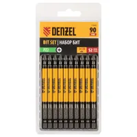 Набор бит DENZEL 1/4" (тип E) PZ2х90мм S2 10шт. 11645