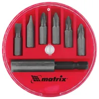 Набор бит с адаптером для бит MATRIX 7шт. 113929