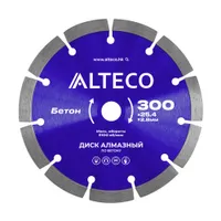 Диск алмазный по бетону ALTECO 300x25.4x2.8мм