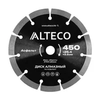 Диск алмазный по асфальту ALTECO 450x25.4x3.6мм