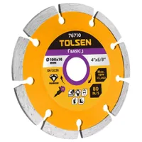 Диск алмазный отрезной сегментированный TOLSEN 100х16мм 76710