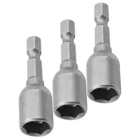 Биты с торцевыми головками TOLSEN 1/4" 5/16" 3/8" 48мм 3шт. 77838