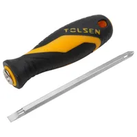 Отвертка двухсторонняя TOLSEN 6.35х130/PH2+SL6мм 20042