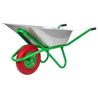 Тачка садово-строительная с PU-колесом СИБРТЕХ 90л 180кг 68968