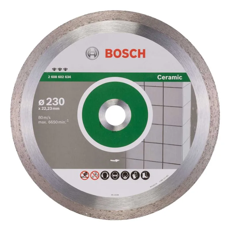 Диск алмазный отрезной для УШМ Bosch Best for Ceramic 230х22.2мм 2608602634