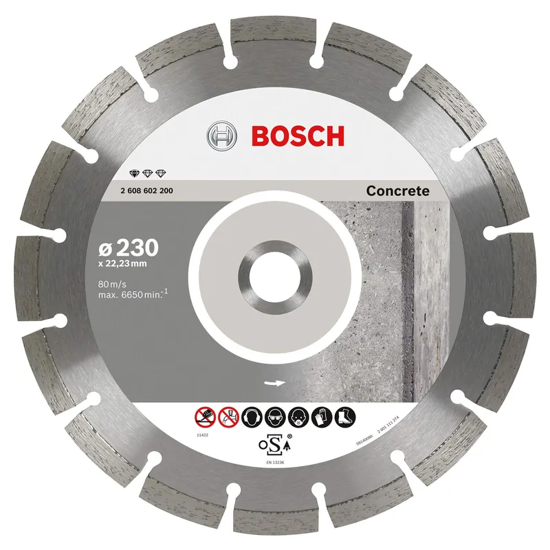 Диск отрезной алмазный Bosch Professional for Concrete 230x2.3x22.2мм 2608602200