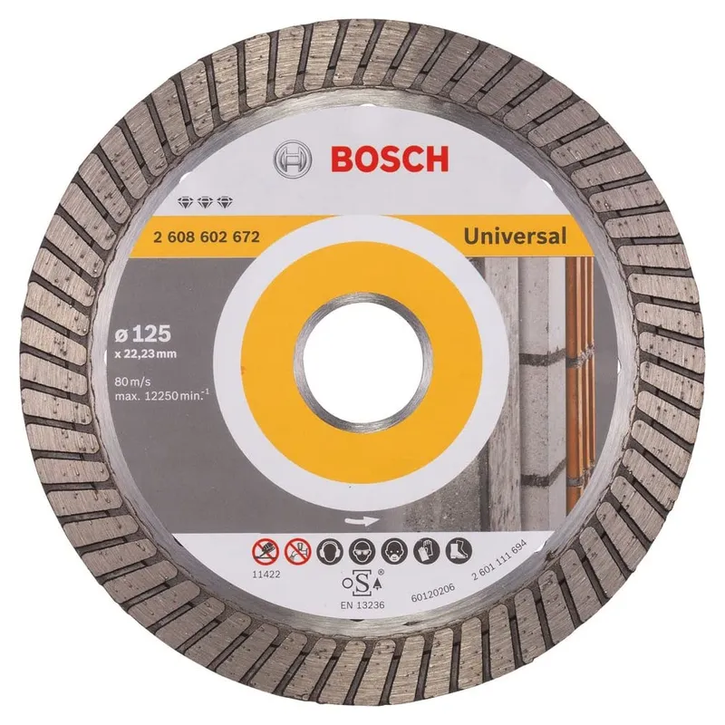 Диск отрезной алмазный Bosch Best for Universal TURBO 125x2.2x22.2мм 2608602672