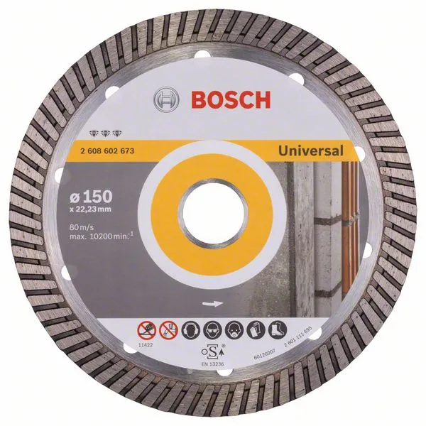 Алмазный отрезной диск Bosch Best for Universal Turbo 150х22.2мм 2608602673