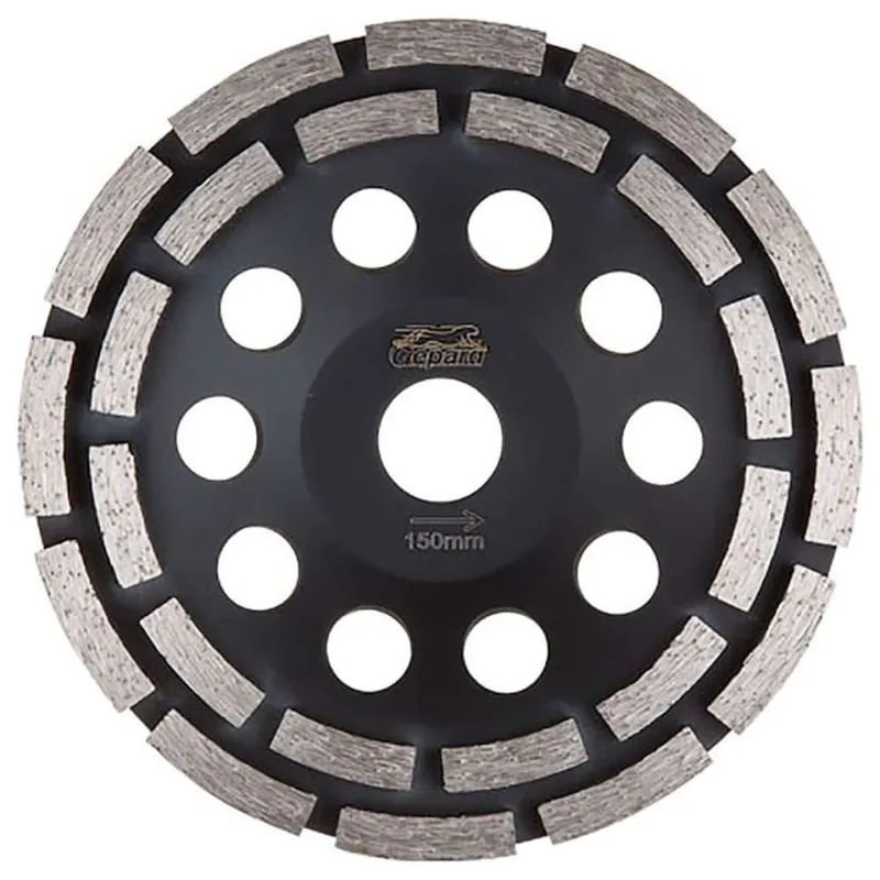 Чашка алмазная шлифовальная двурядная GEPARD 150x22.2мм GP0808-150