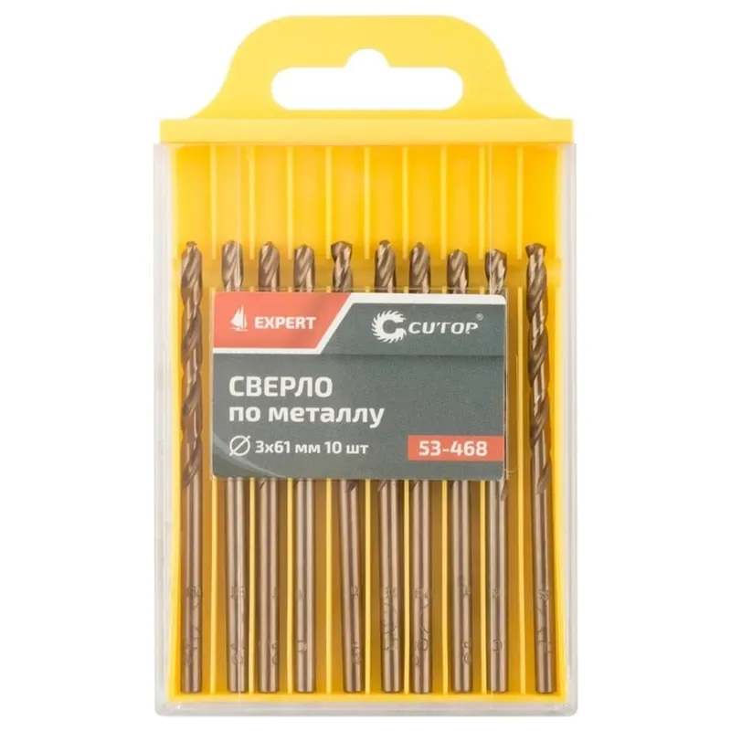 Сверло по металлу Cutop "EXPERT" 3х33х61мм 10шт. 53-468