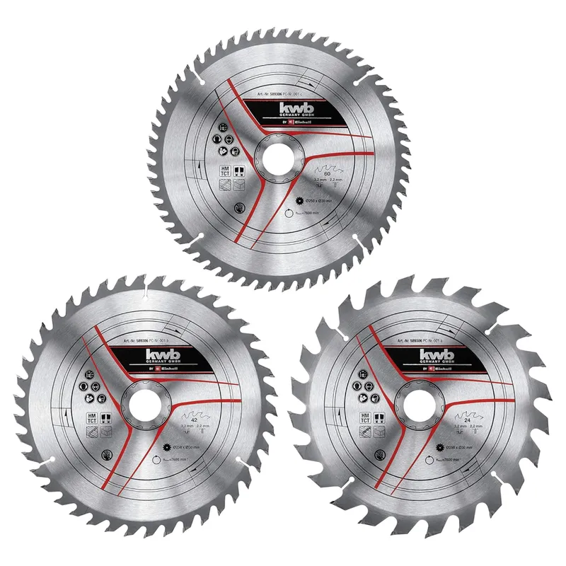 Набор циркулярных дисков KWB 250x30x3,2 T24/42/60 49589306