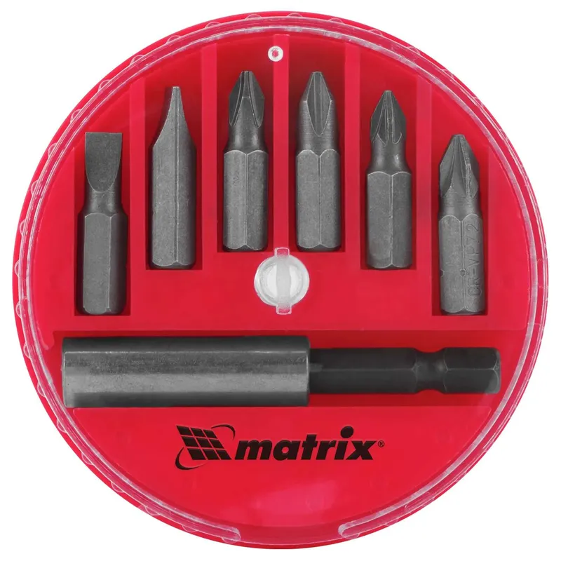 Набор бит и магнитный адаптер MATRIX 7 предметов 11392