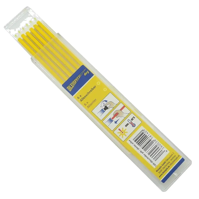 Грифель сменный для карандаша (dry 2in1) желтый Bleispitz 2.8мм 6шт. 1409