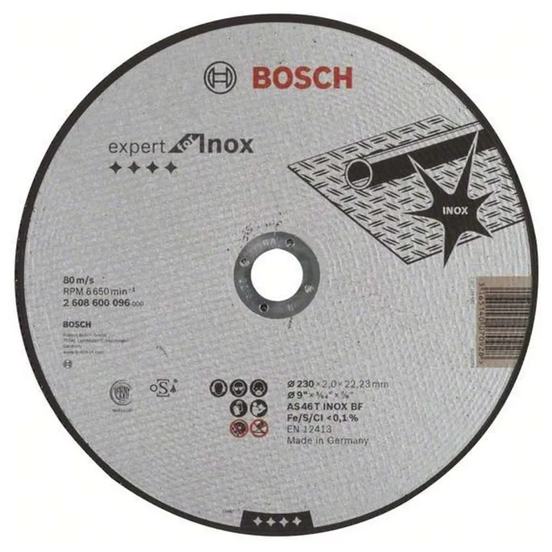 Диск отрезной по нержавеющей стали Bosch 230х22.23х2мм 1618596166