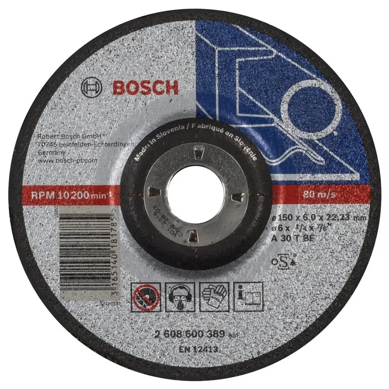 Диск шлифовальный по металлу Bosch 150х22.2мм 2608600389