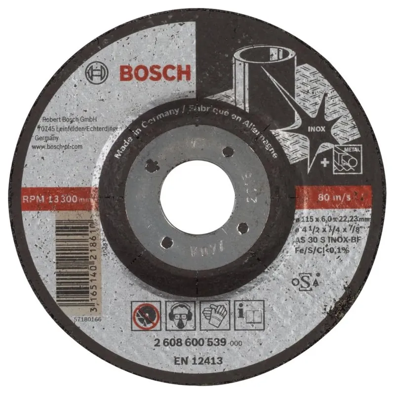 Диск шлифовальный по металлу Bosch 115х22.2мм 2608600539